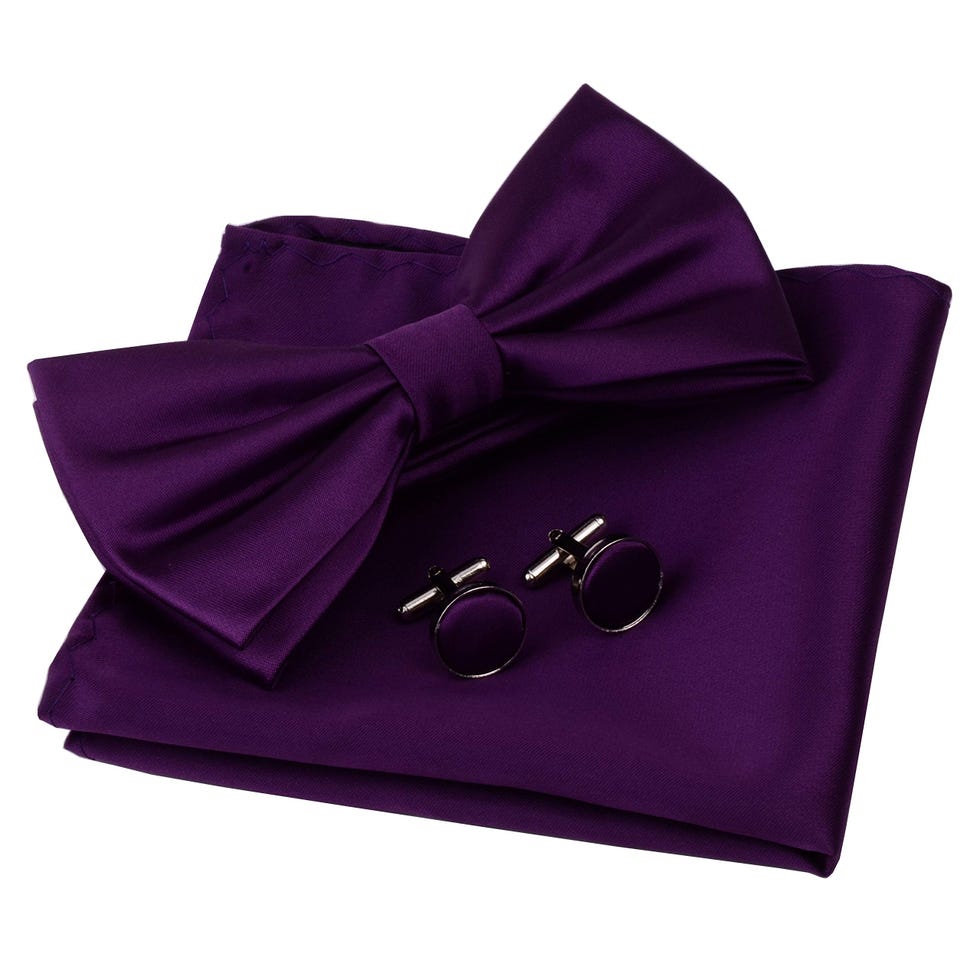 Purple Bow Tie Set