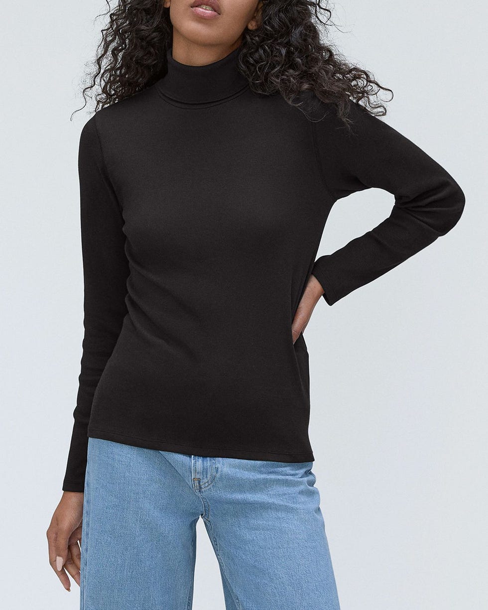 The luxurious micro rib turtleneck sweater