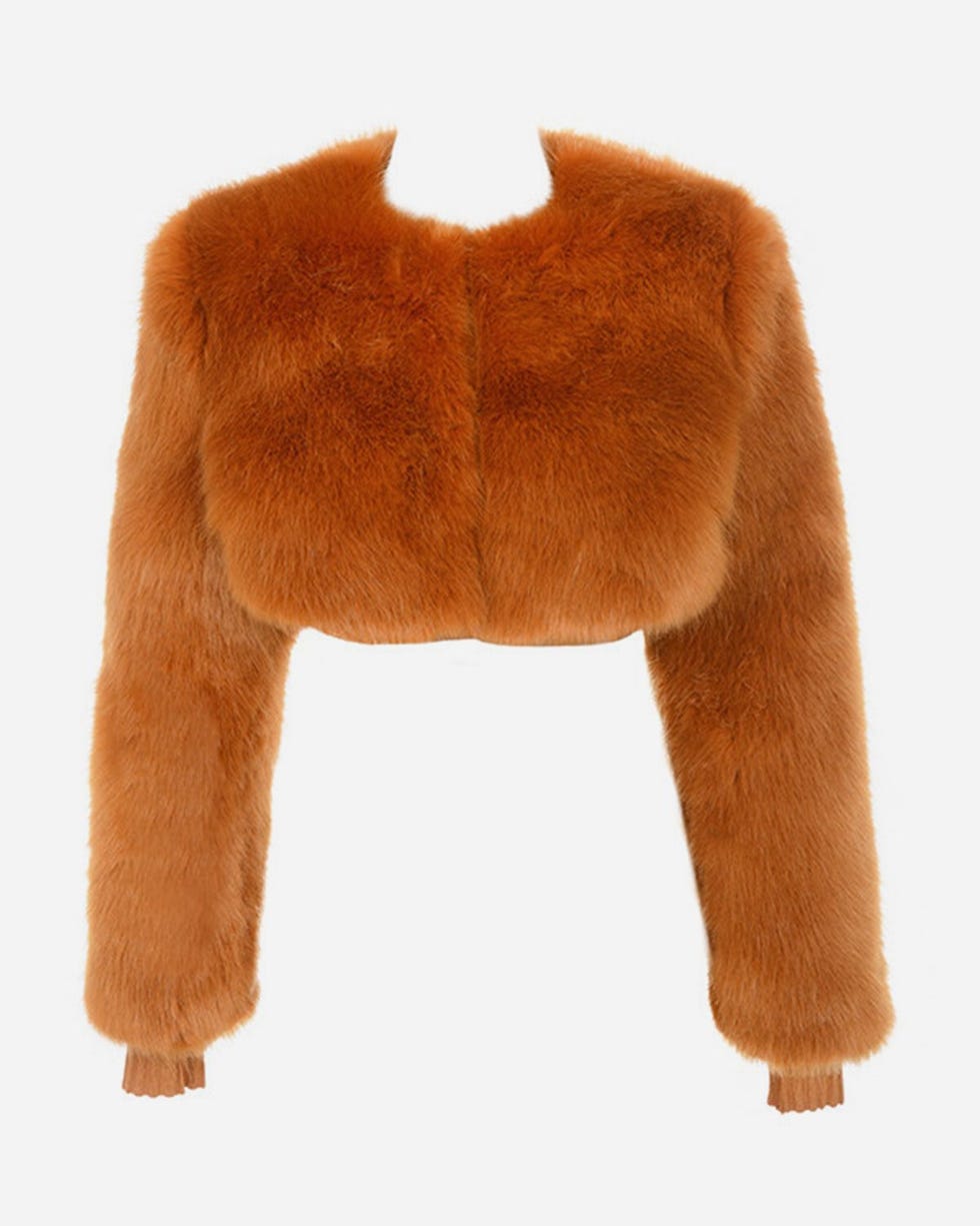 Corvelle Ginger short faux fur jacket