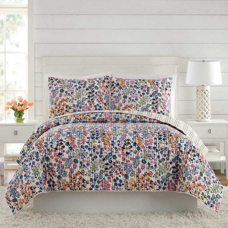 Petite Floral Reversible Quilt