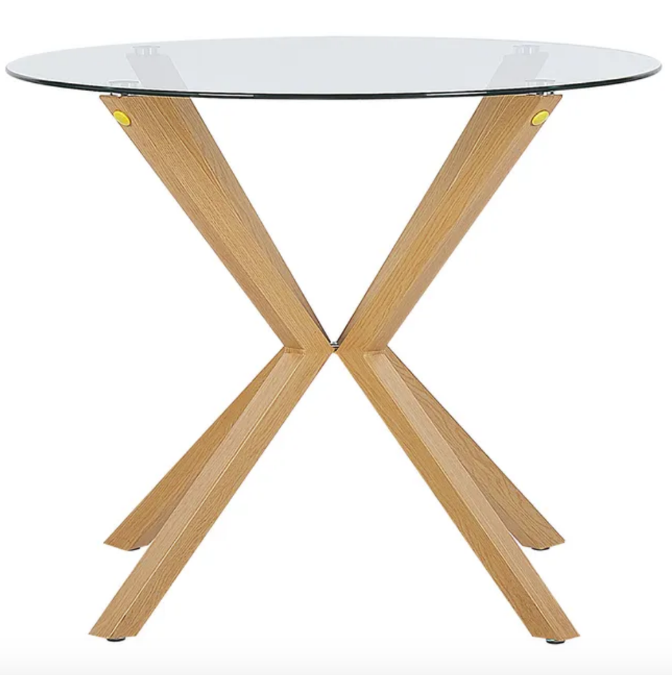 Mesa de comedor de vidrio templado