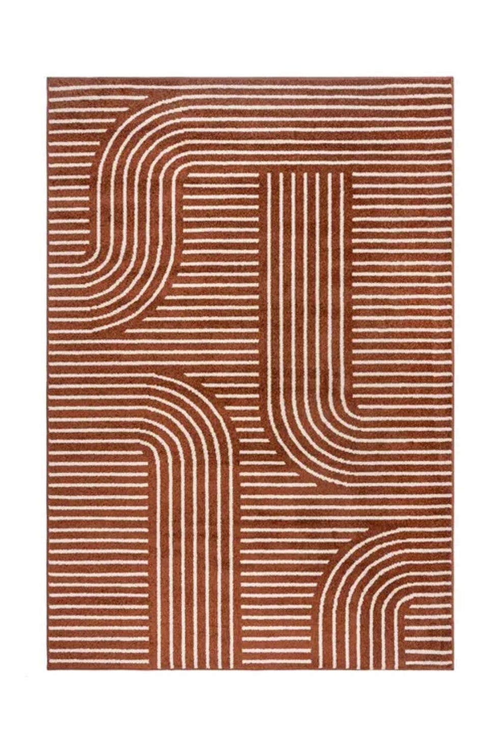 Geometric Abstract Swirl Rug