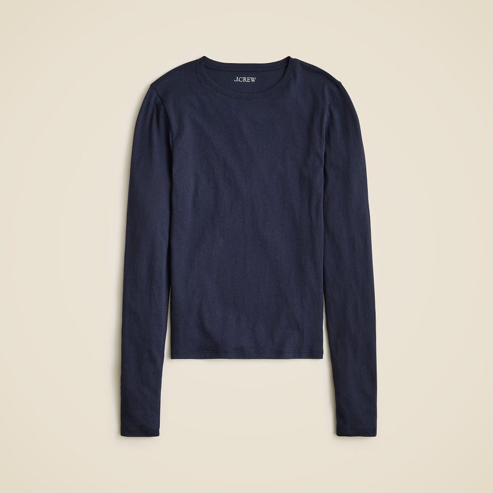 Tissue Crepe Long-Sleeved T-Shirt