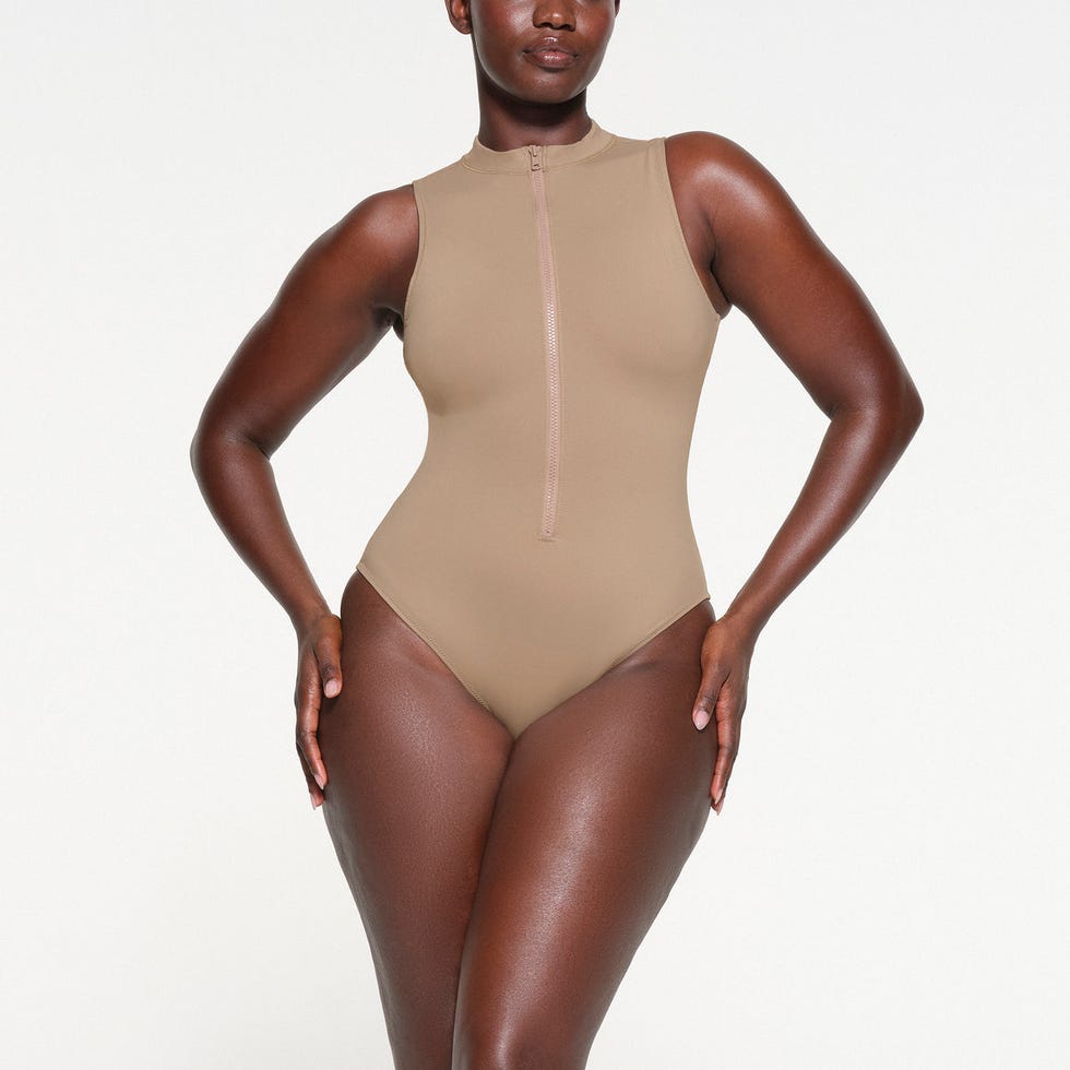 Signature Swim Zip Front One Piece