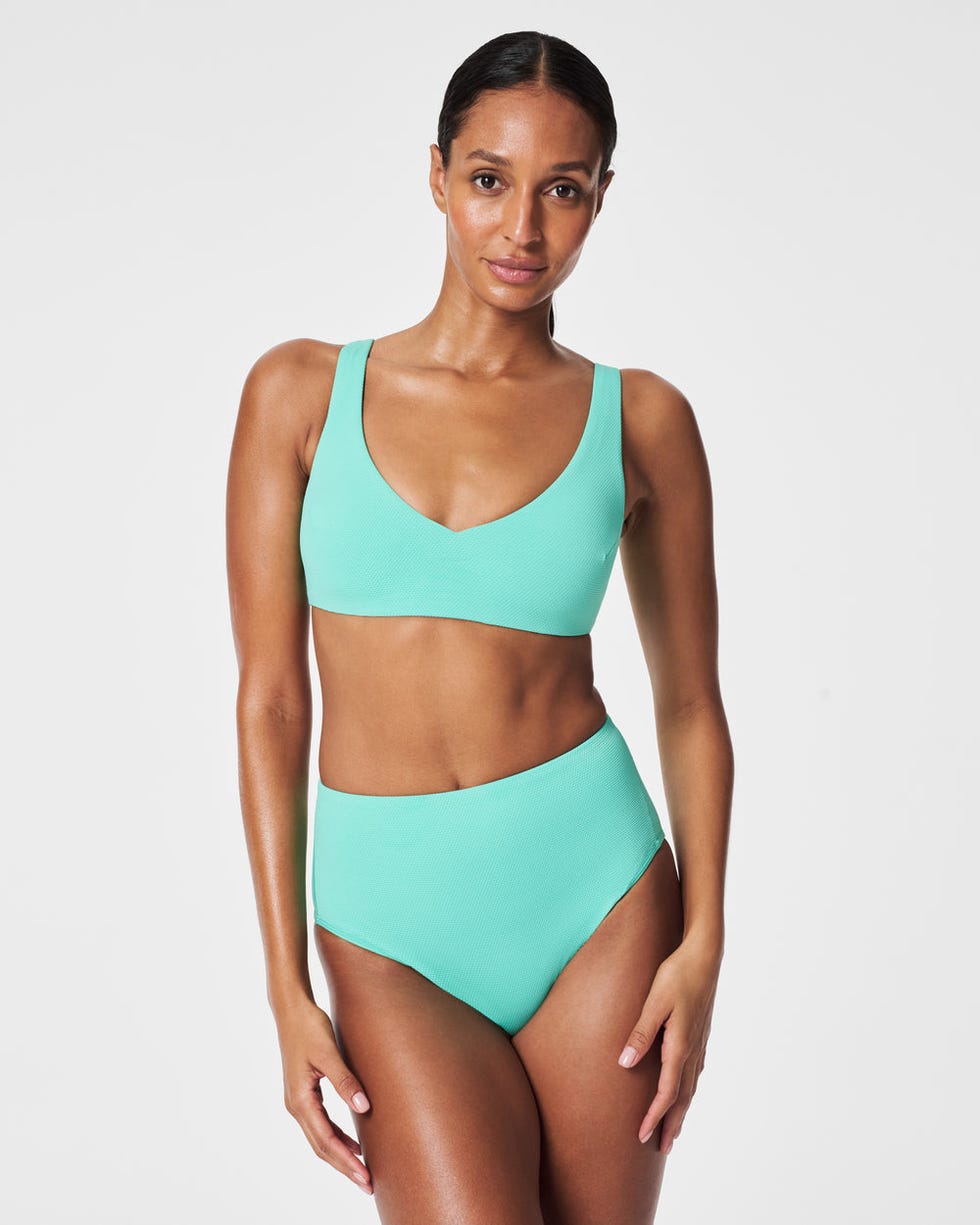 Swim Pique Plunge Bikini Top