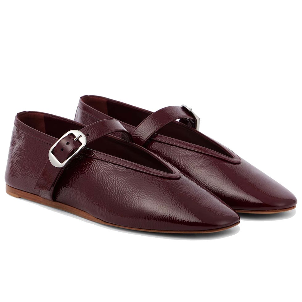 Leather ballet flats