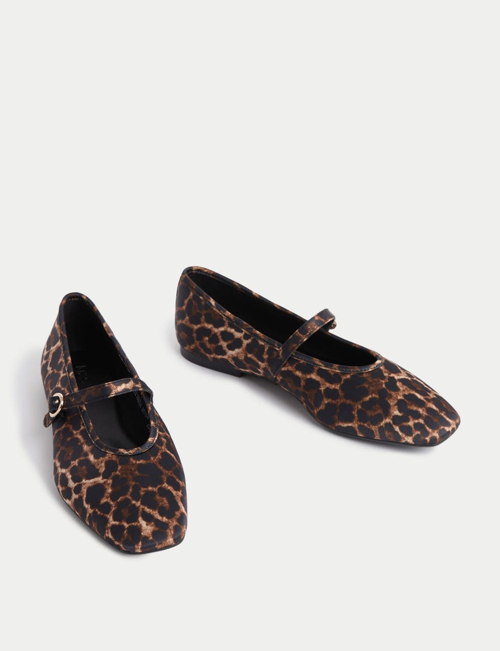Satin Leopard Print Pumps