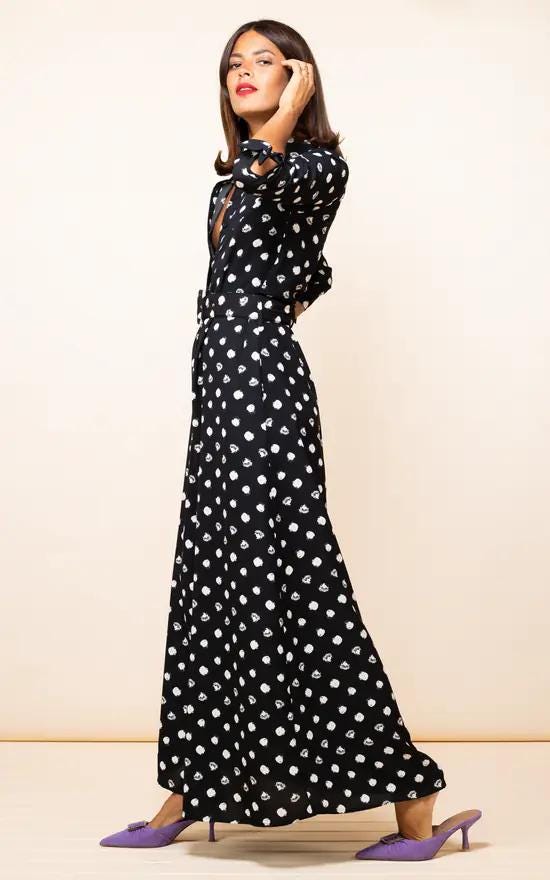 Dove Dress In Painted Dot