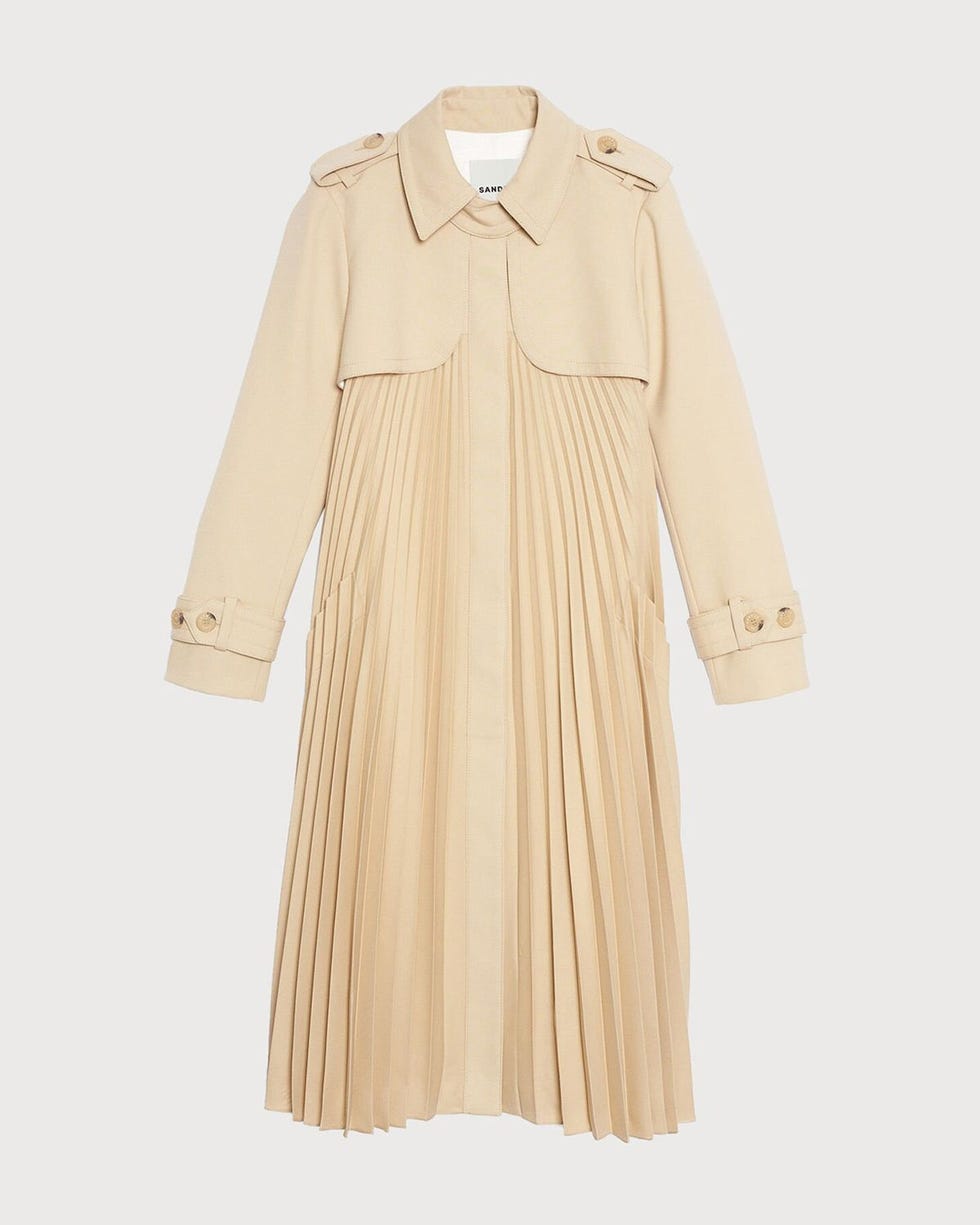 Vino pleated trench coat