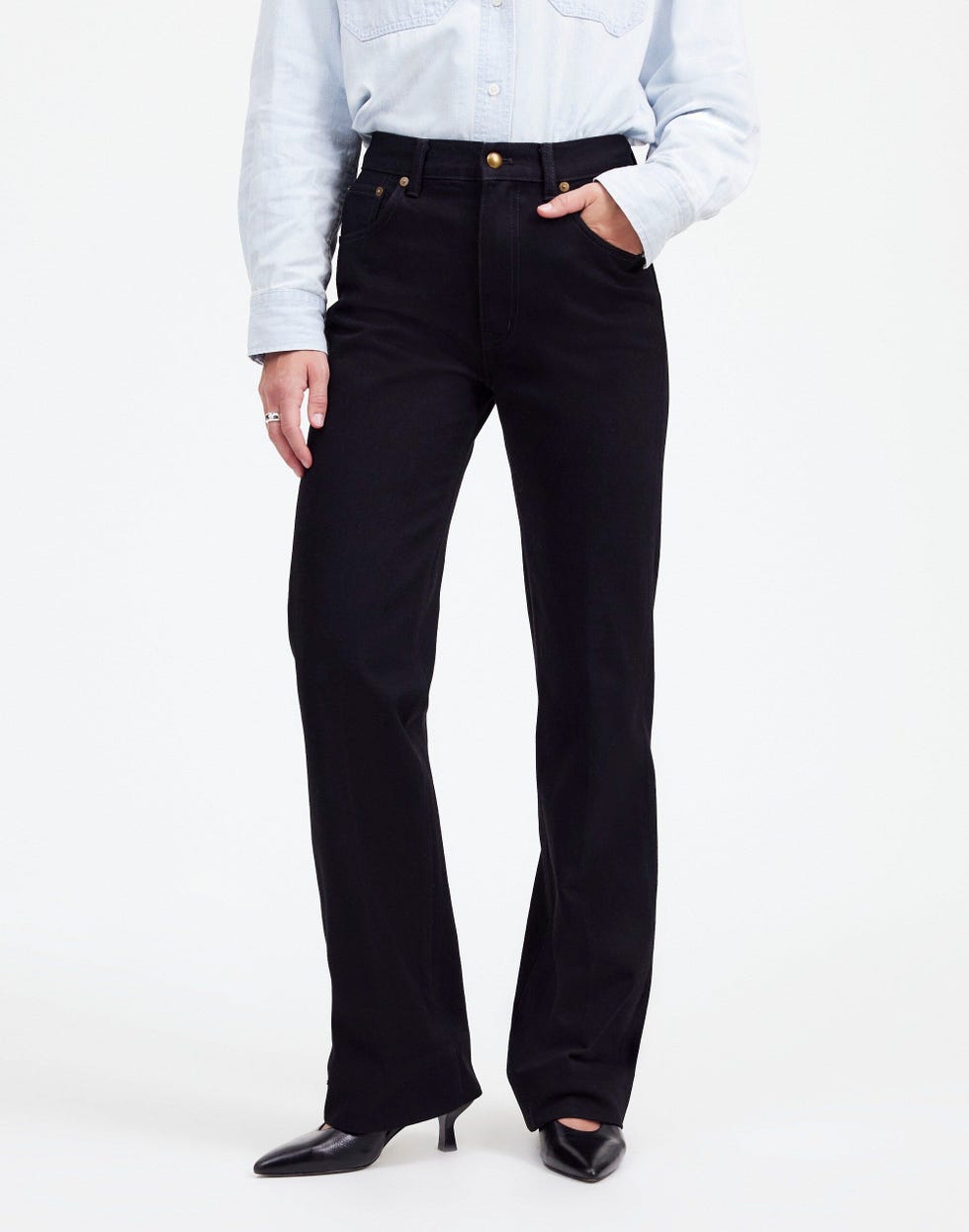 High-Rise Mini Bootcut Jeans in Outridge Wash