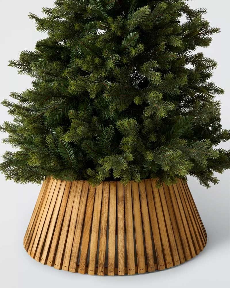 Slatted Wooden Tree Skirt, Dia.70cm