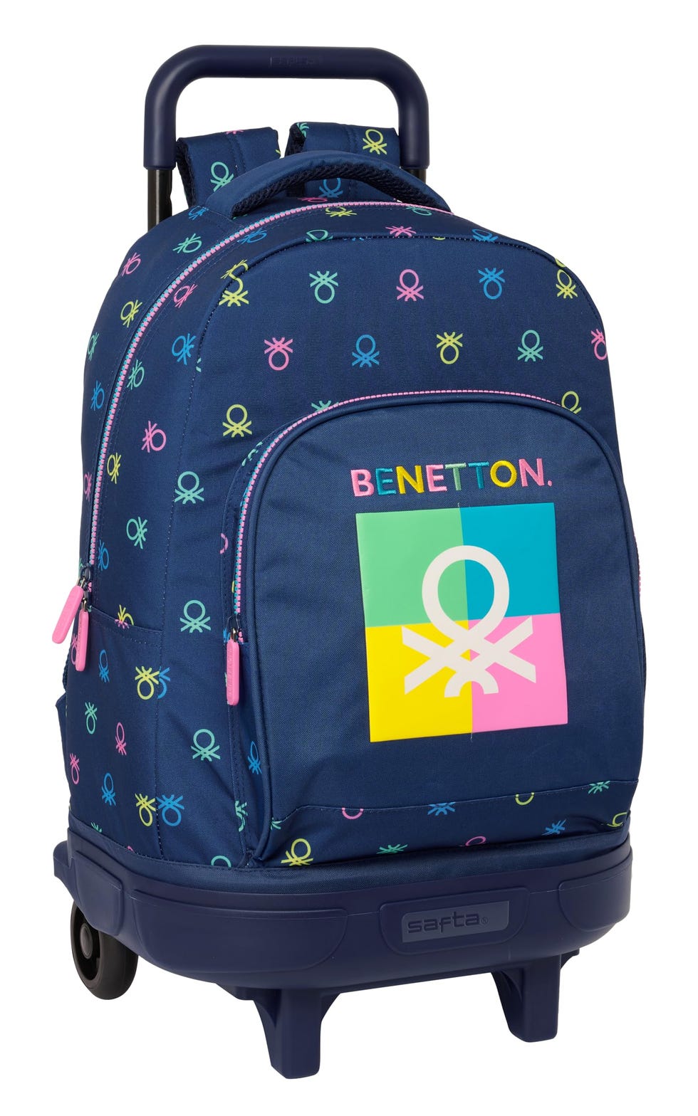 Mochila grande con ruedas en color azul marino