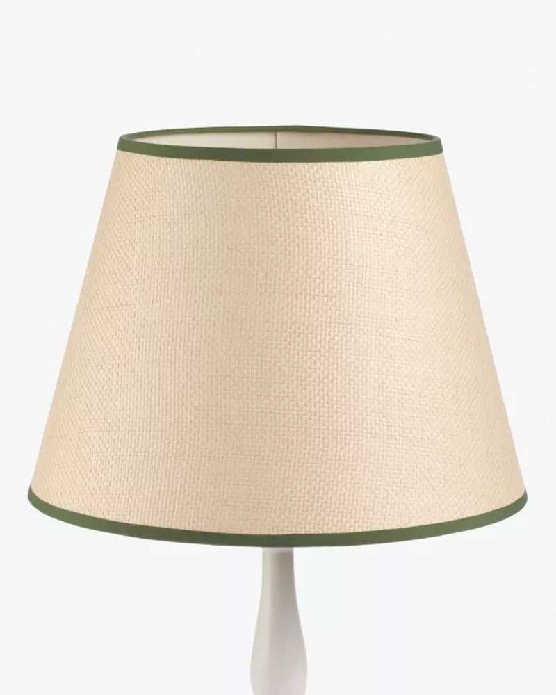 Raffia Taped Lampshade, Myrtle Green, Dia.35cm