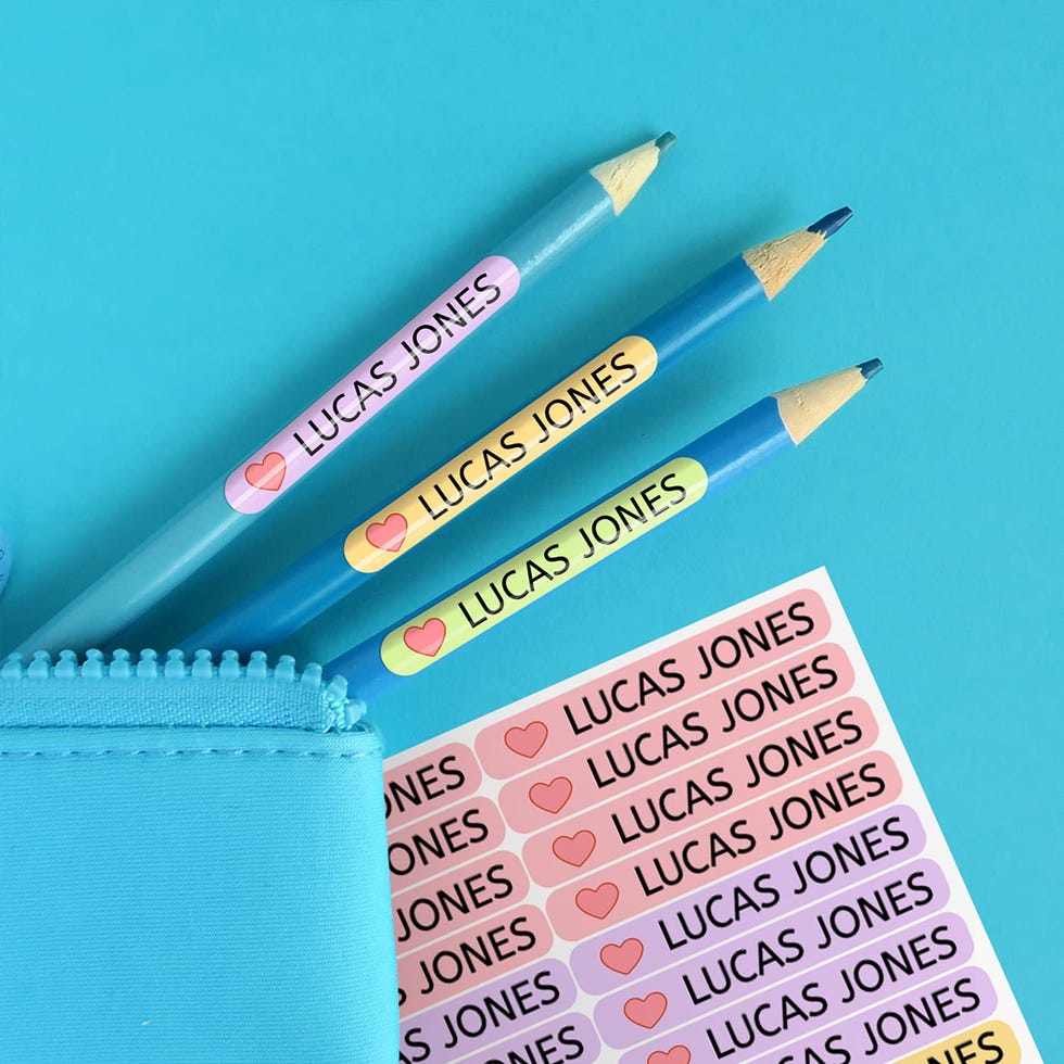 150 pegatinas personalizables para marcar material escolar