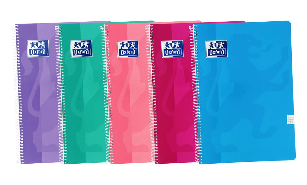 Pack de 5 cuadernos A4 de 80 hojas con cuadrícula