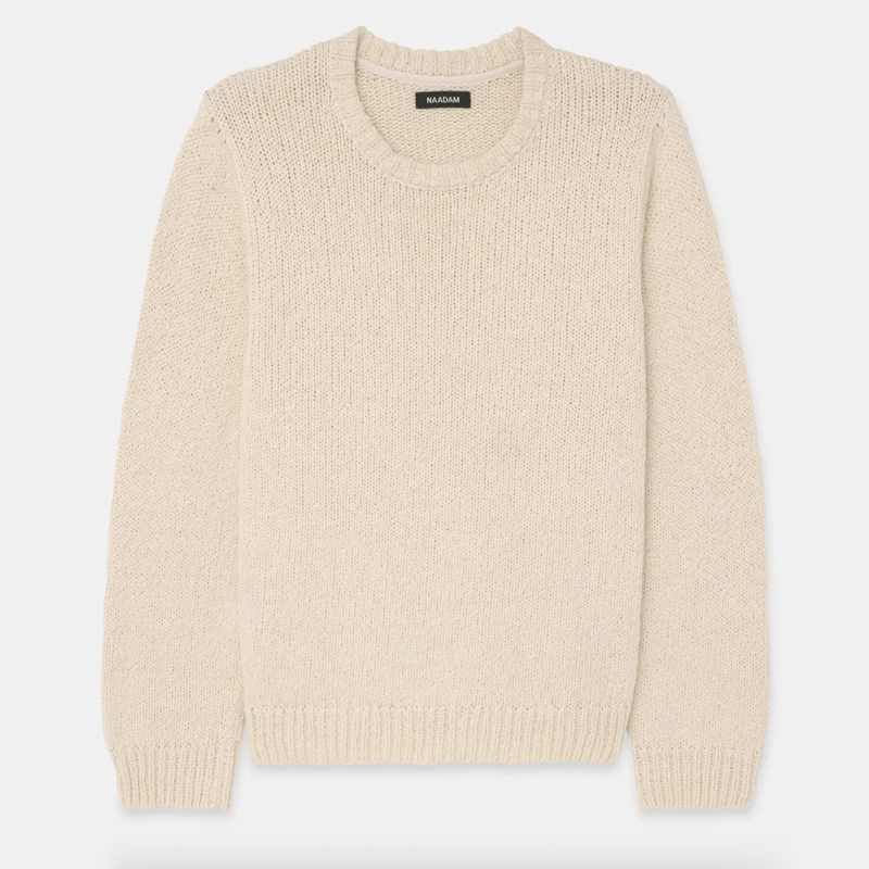 Chunky Cotton Crewneck Sweater