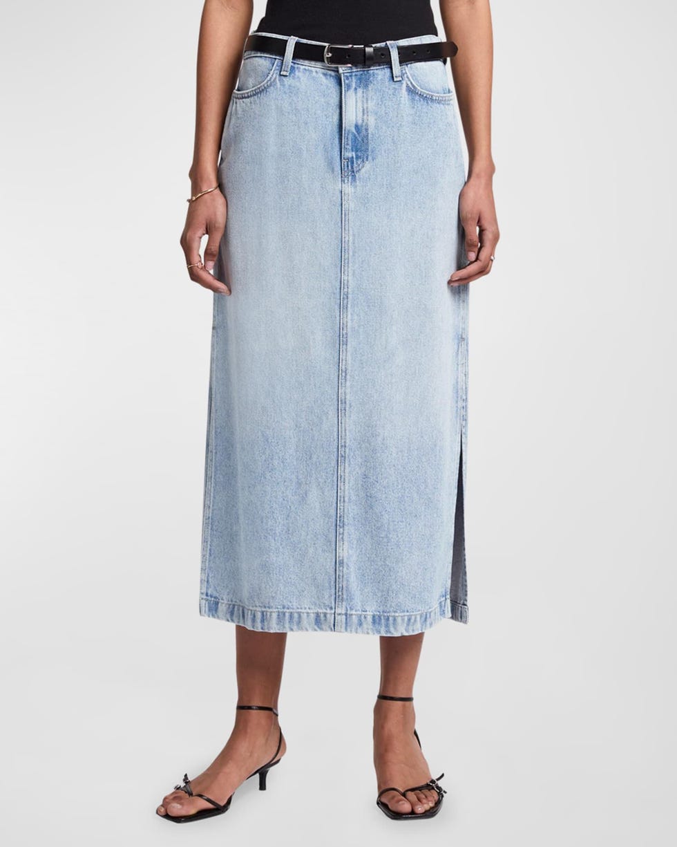 Denim Midi Skirt