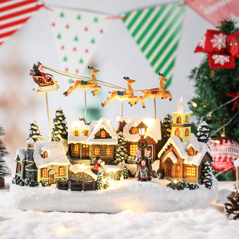 Glowing Christmas Village Collectible