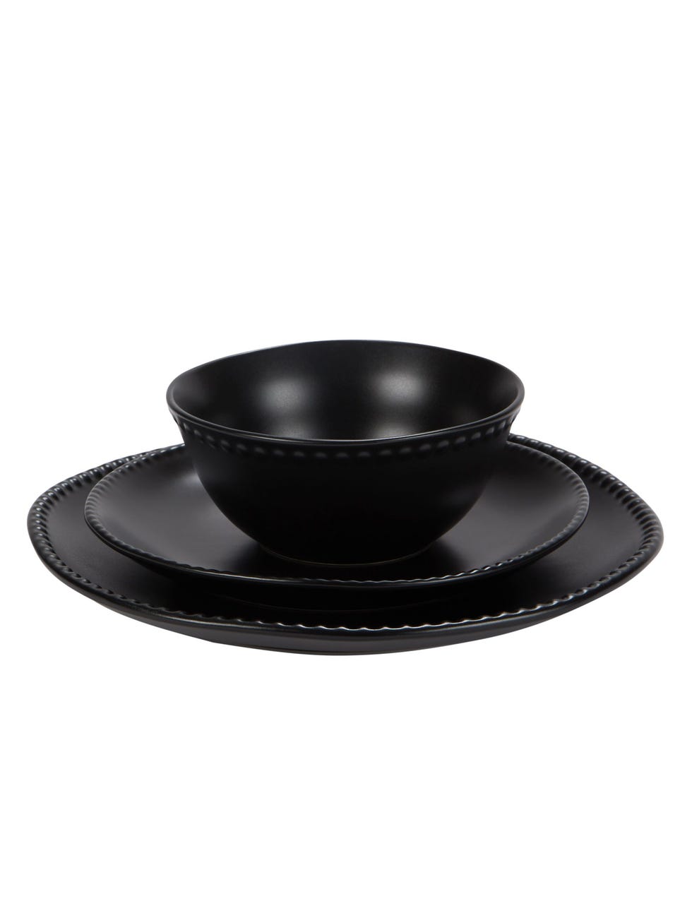 Stacey Solomon Black Beaded Dinner Set 12 piece