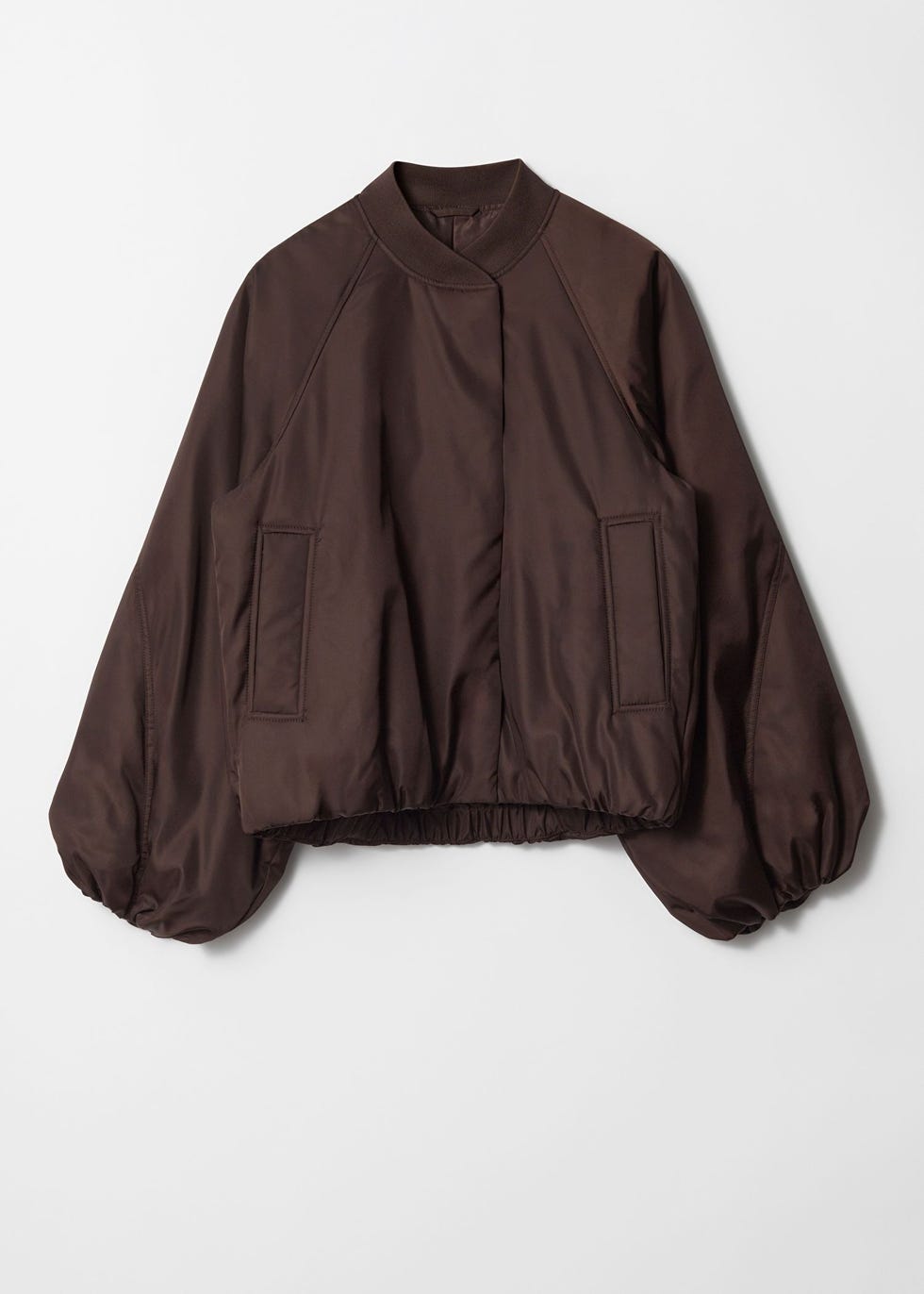 Voluminous-Sleeve Bomber Jacket