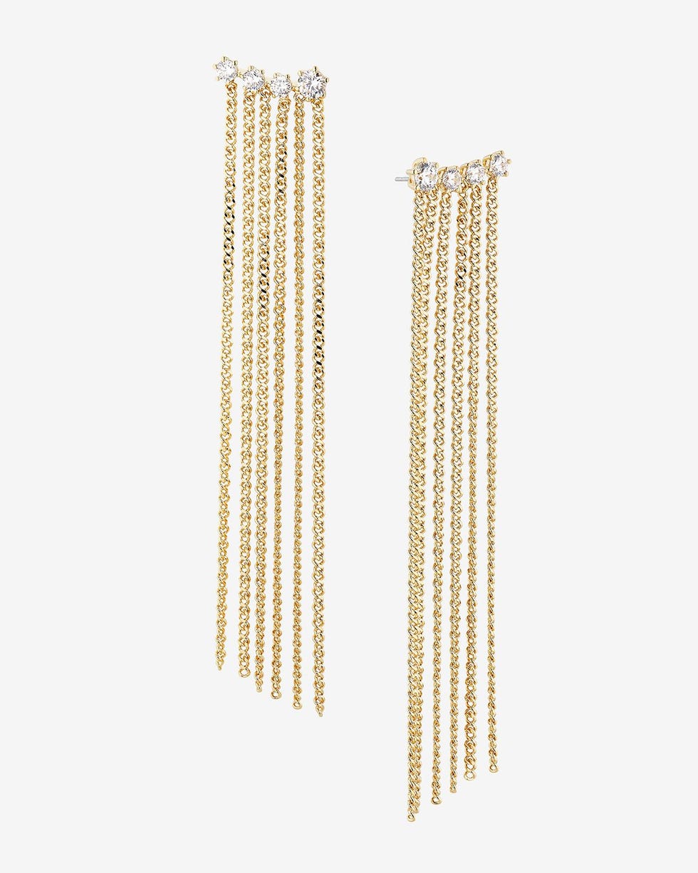 Cleo CZ Fringe Earrings