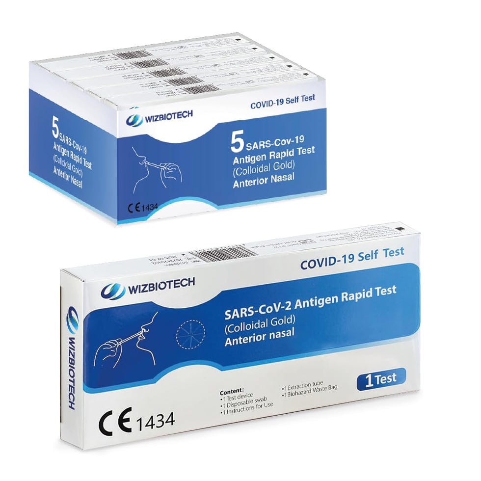 WizBiotech Tampone Antigenico Rapido, Antigen Rapid Test (5pz) || Validato Nuove Varianti 2024