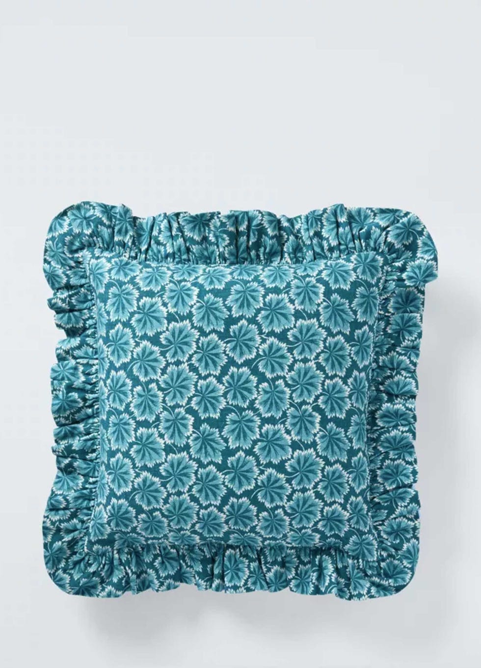 Fan Leaf Cushion, Petrol