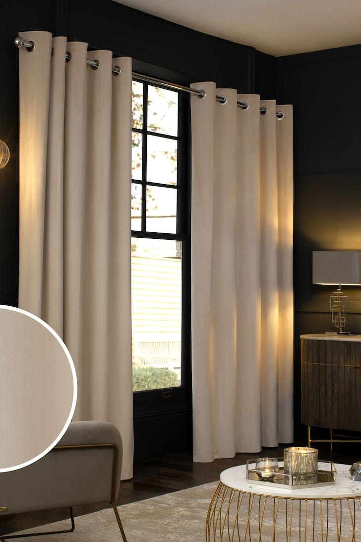 Matte Velvet Eyelet Curtains