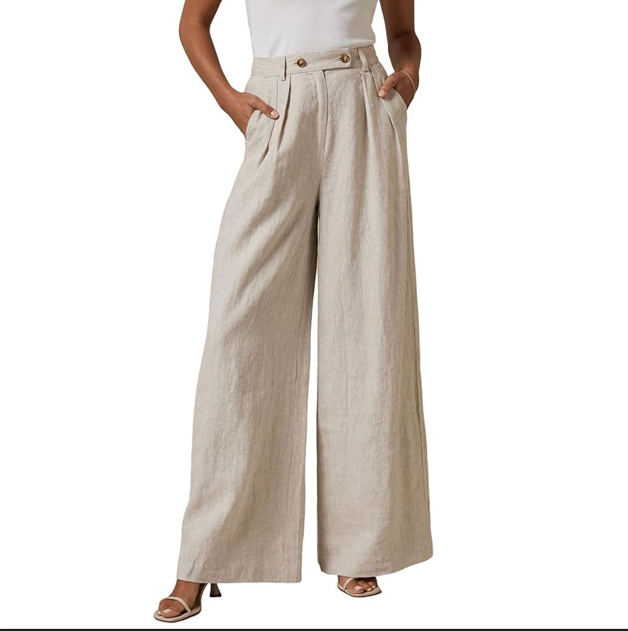 Linen Wide Leg Pants 