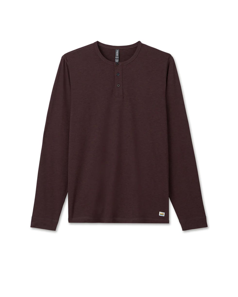 Long-Sleeve Ease Performance Henley 