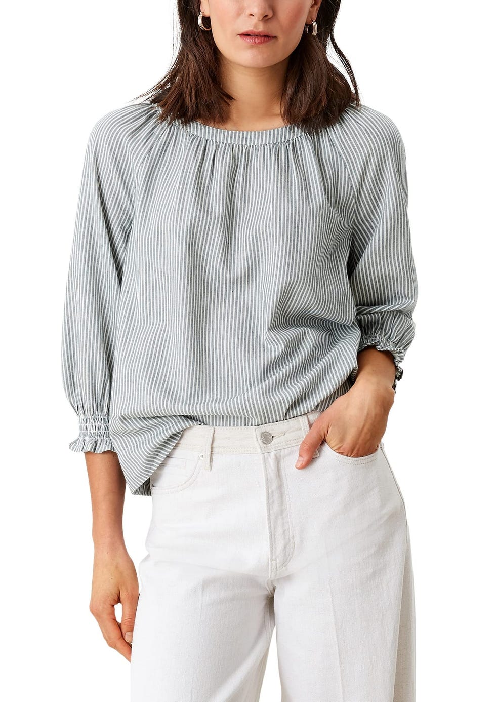 s.Oliver 120.10.203.10.100.2112279 Blusas, Azul (Navy Stripes), 40 para Mujer