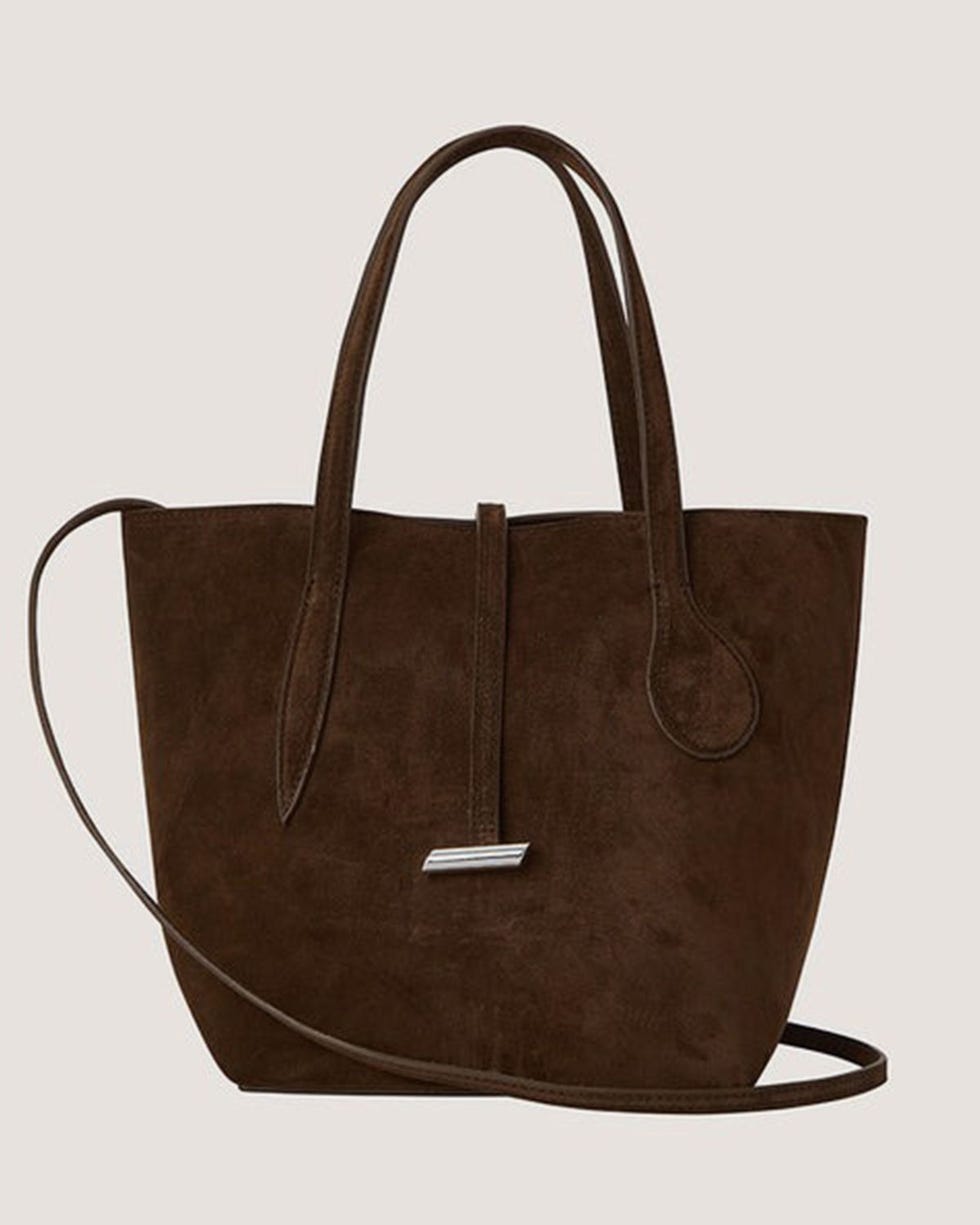 Sprout Tote Mini Dark Brown Suede