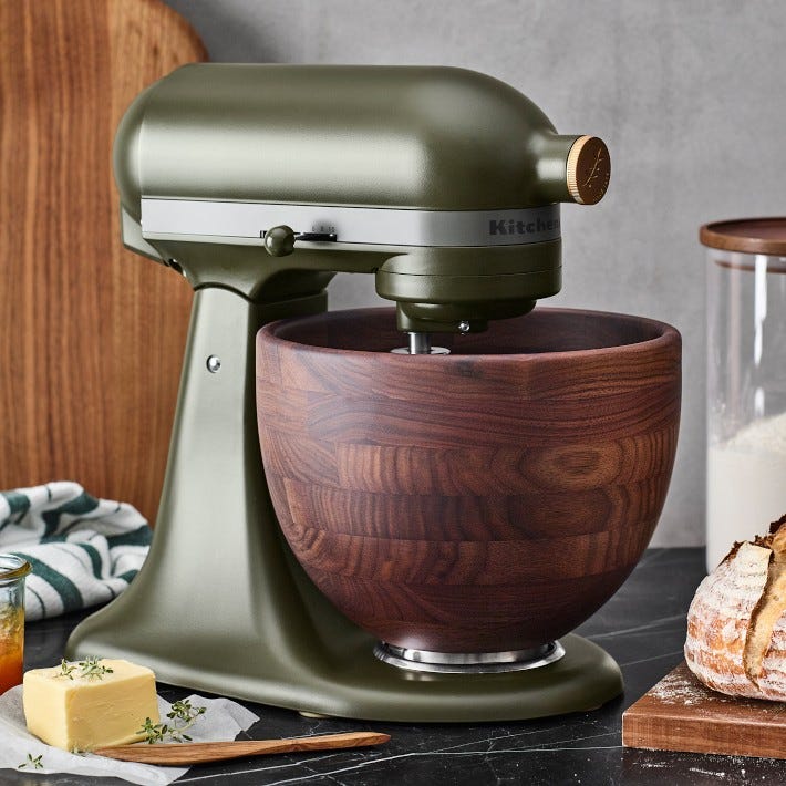 KitchenAid Releases First Ever Stand Mixer With A Wooden Bowl