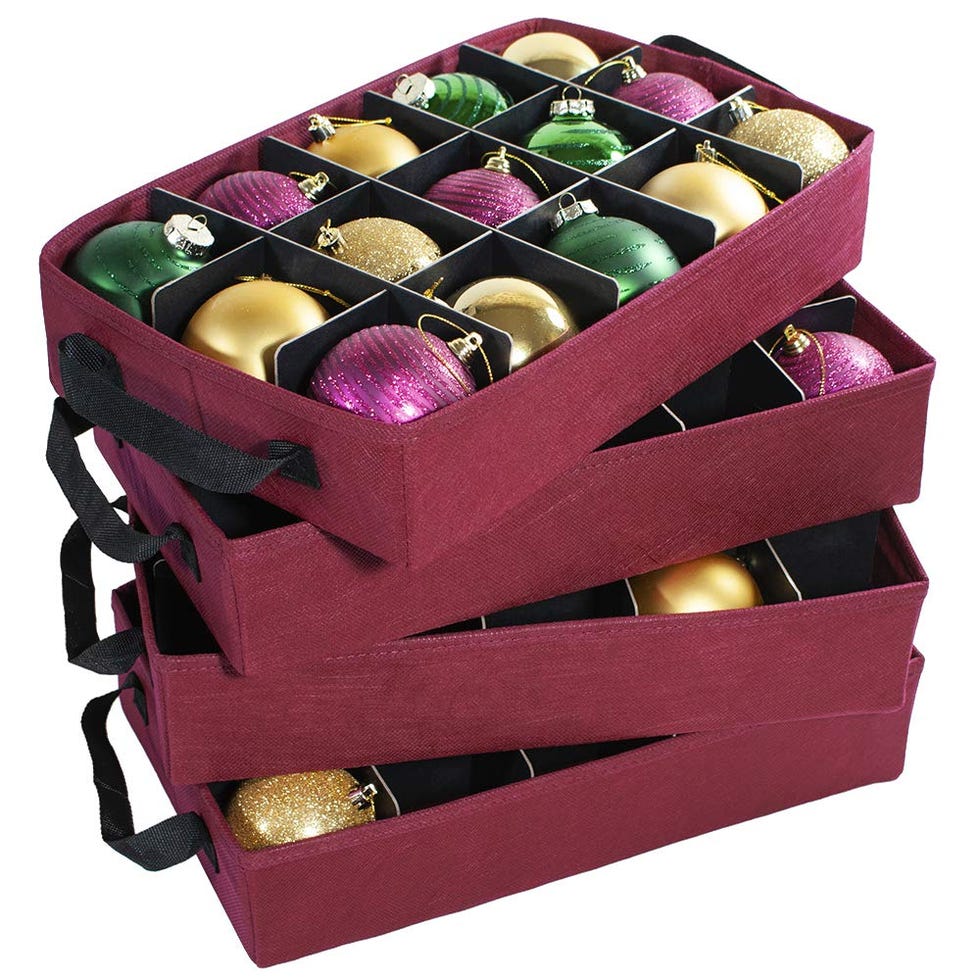 Ornament Storage With Adjustable Dividers