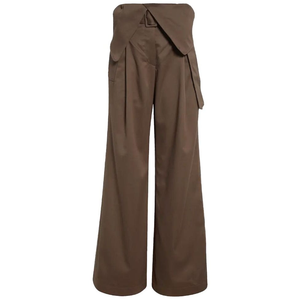 Foldover Belted Trench Trousers 