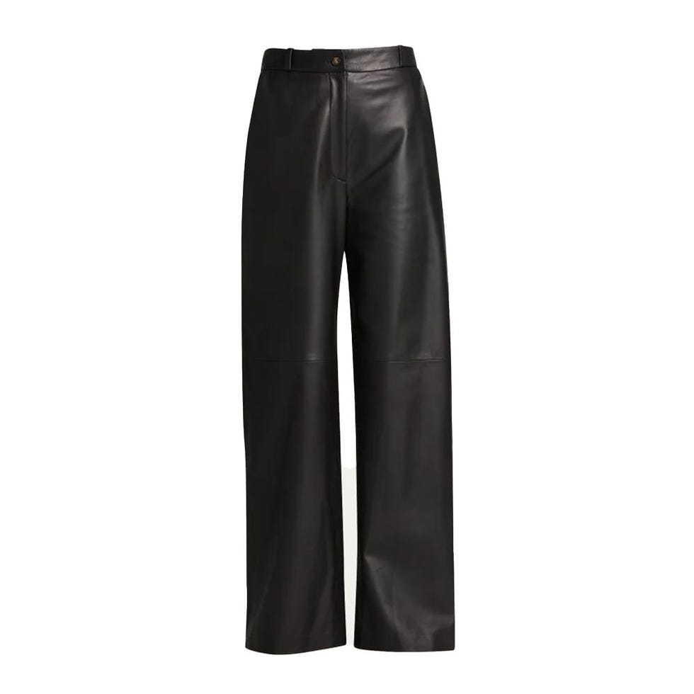 Noro Wide-Leg Leather Pants