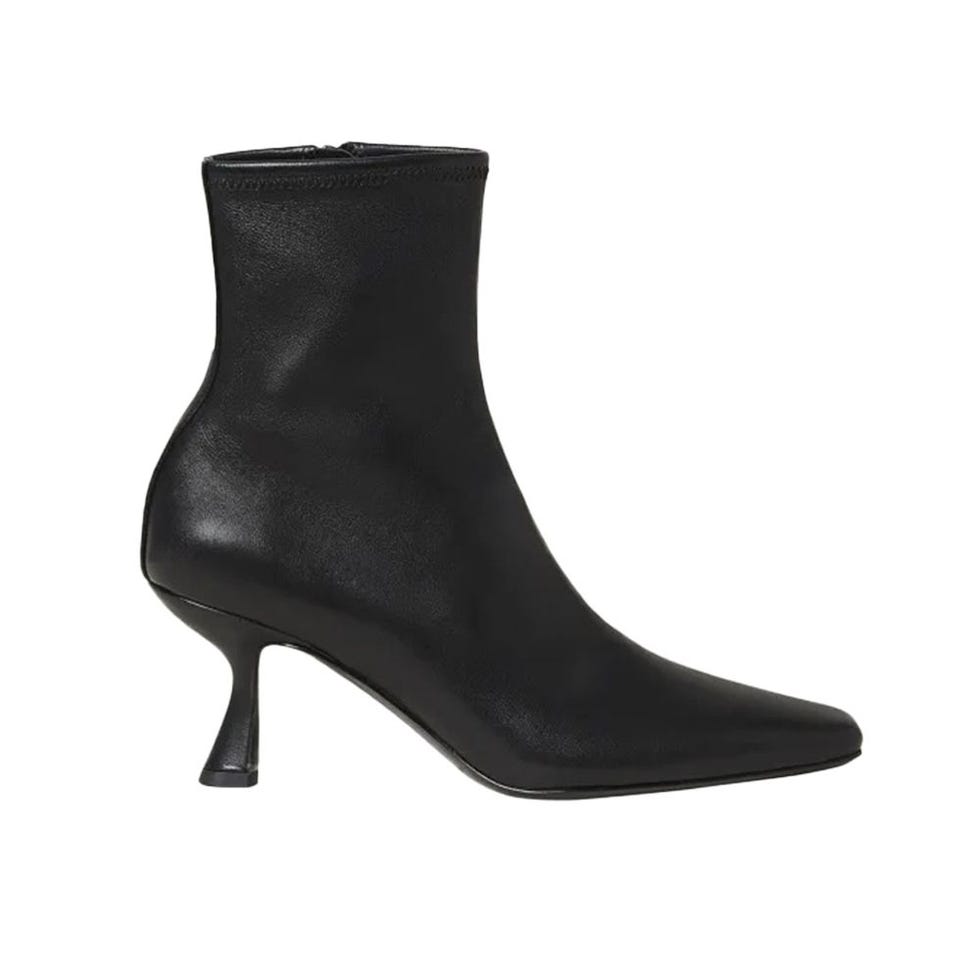 Lambskin Kitten-Heel Booties