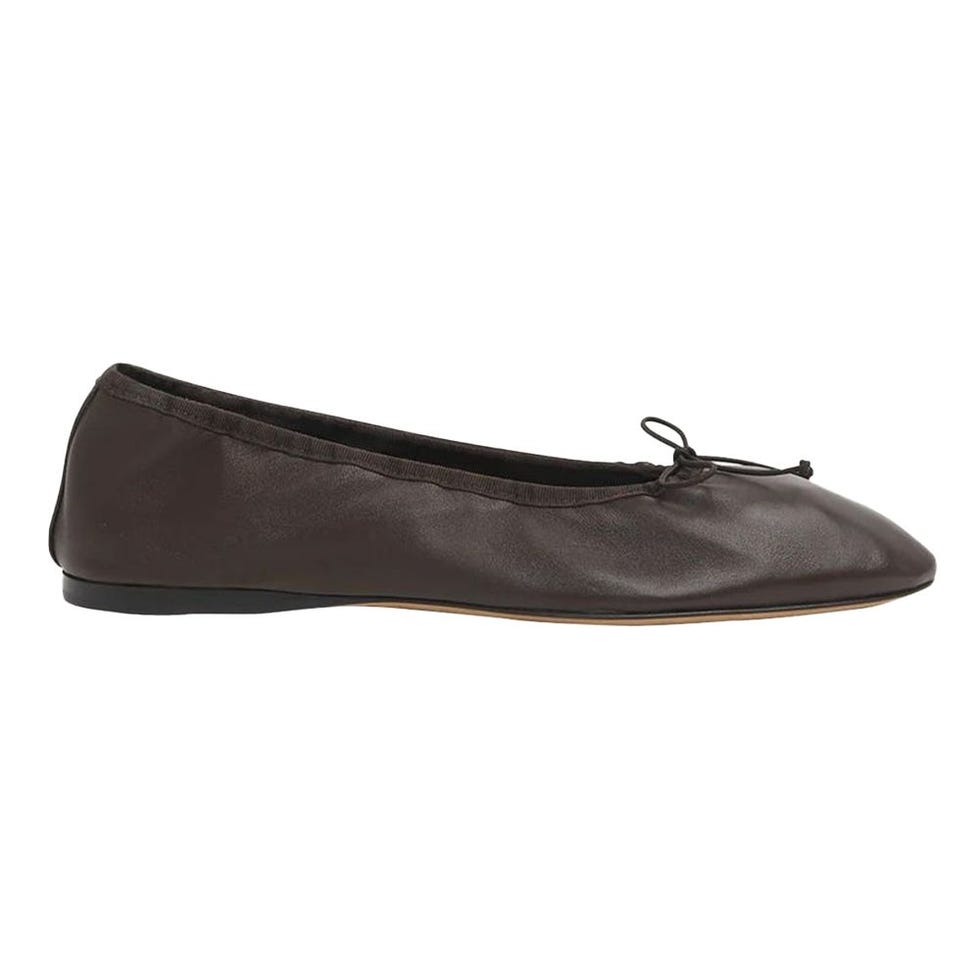 Awar Leather Bow Ballerina Flats