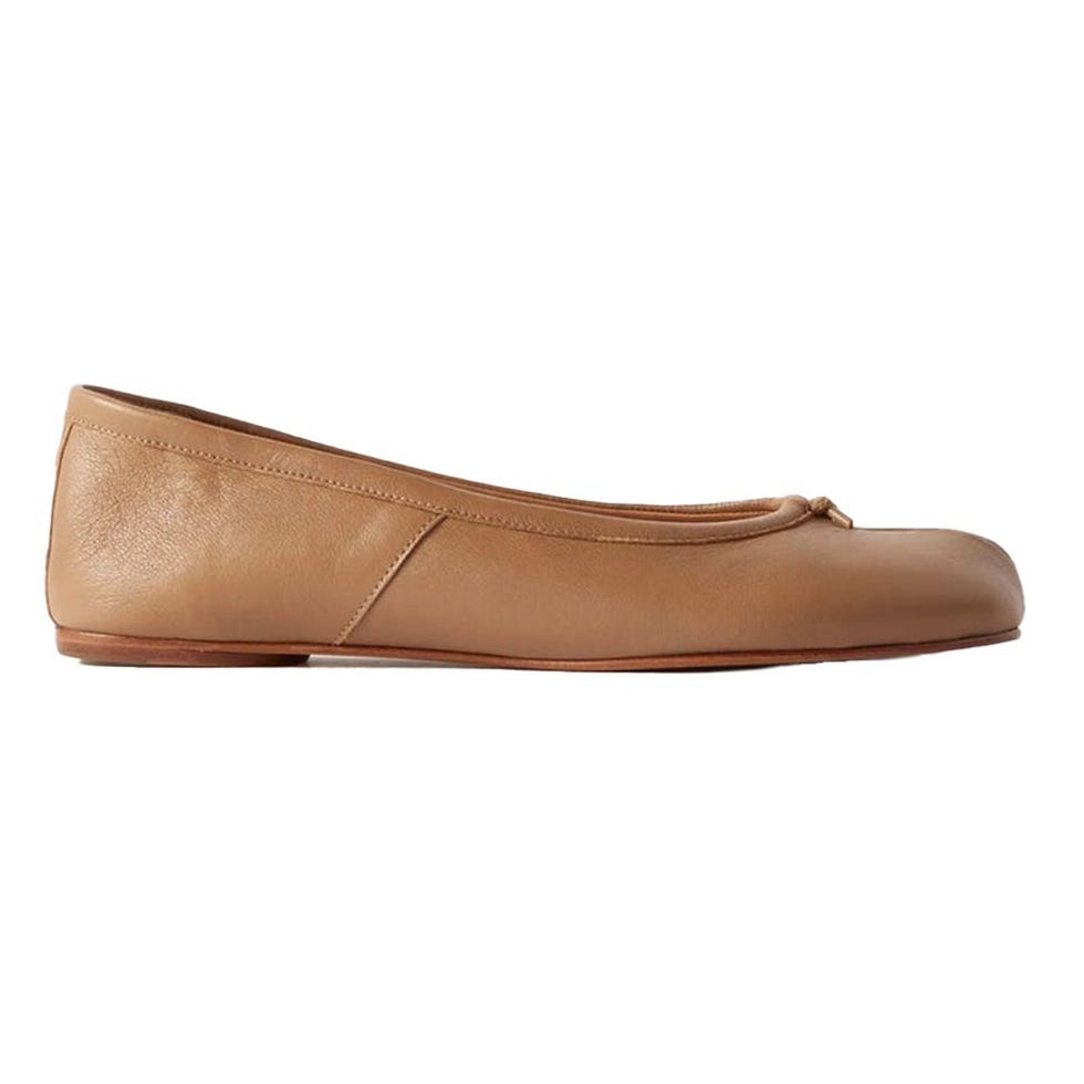 Tabi Split-Toe Leather Ballet Flats