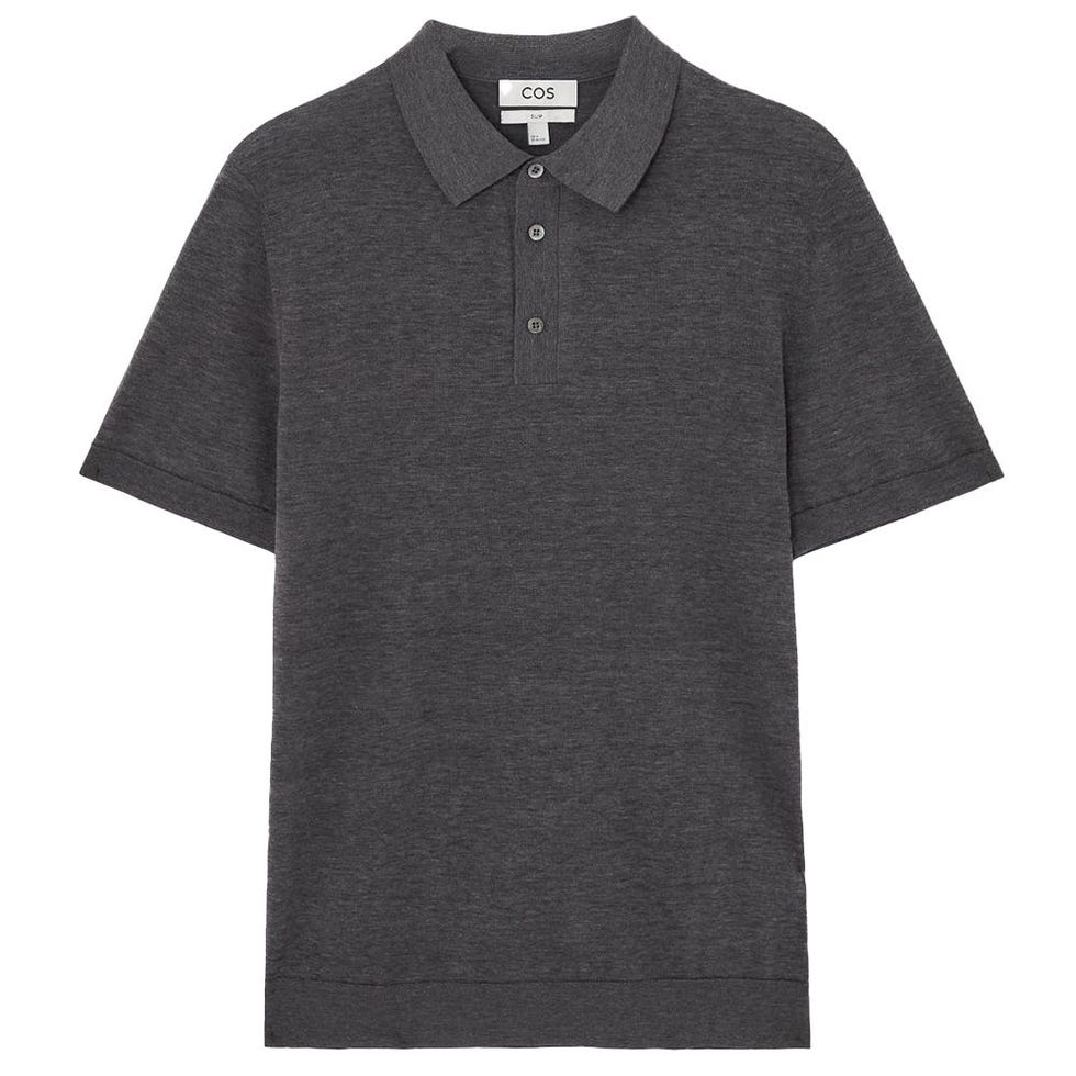 Slim Knitted Silk Polo Shirt