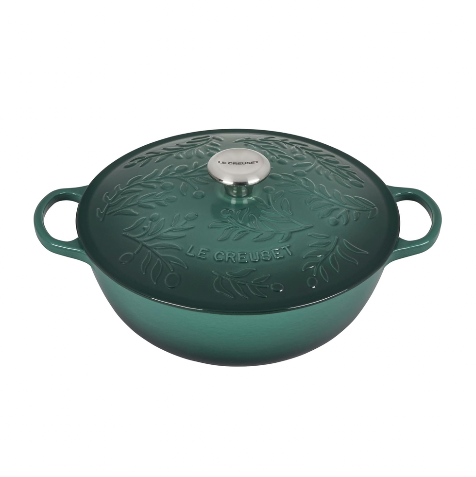 Olive Branch Enameled Cast Iron Soup Pot