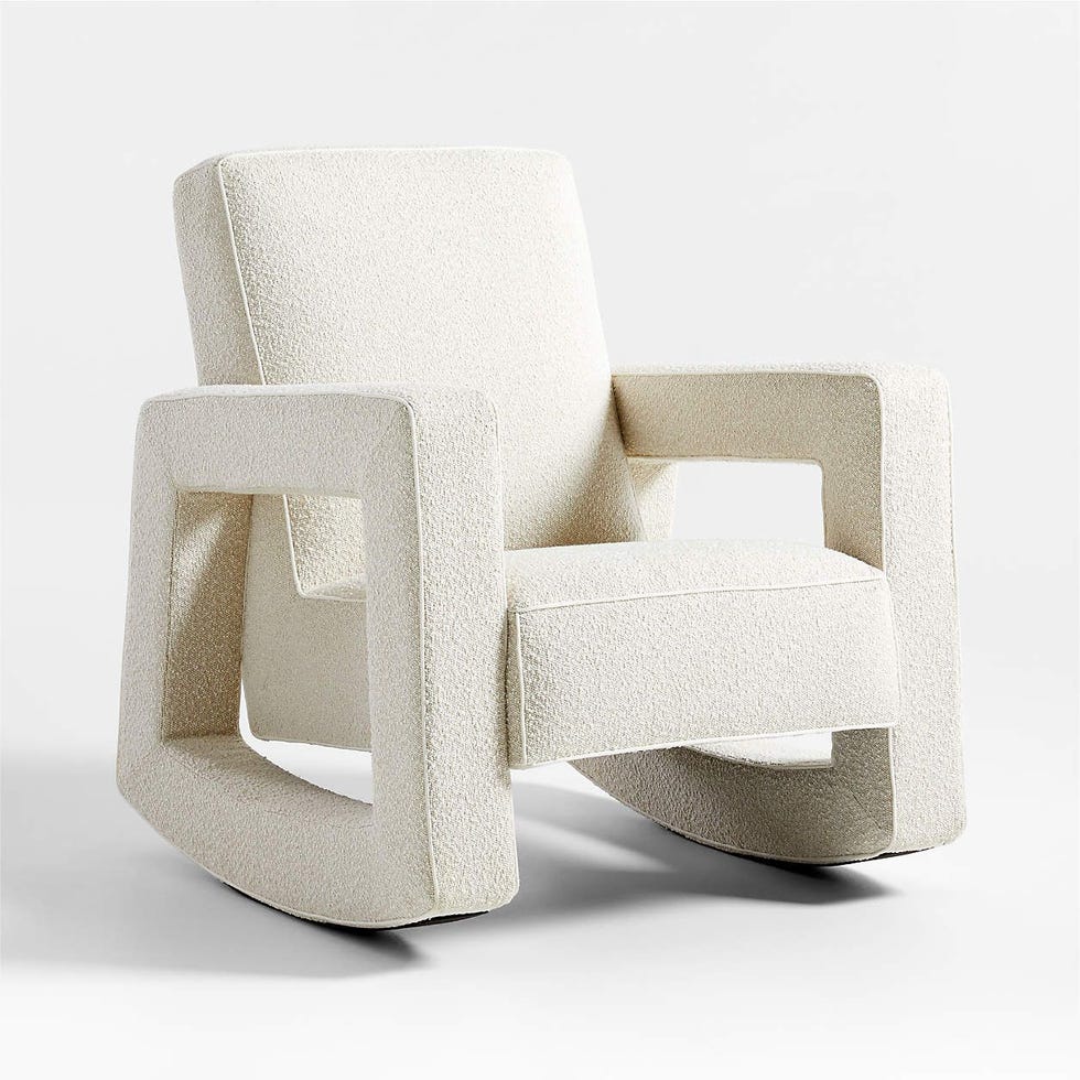 Rollin' Cream Boucle Nursery Rocking Chair