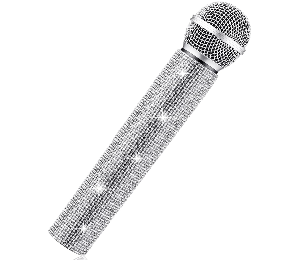 Rhinestone Microphone Prop