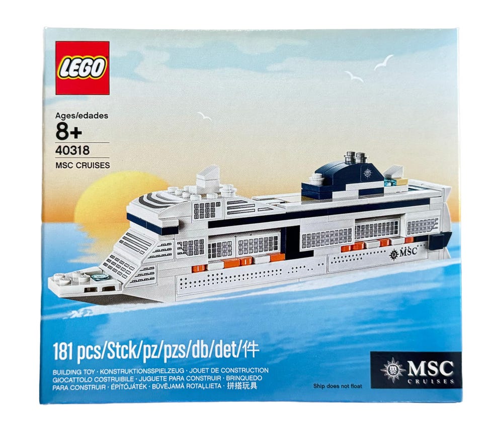 LEGO System Item 40318 MSC Cruises Limited Edition Nave da Crociera