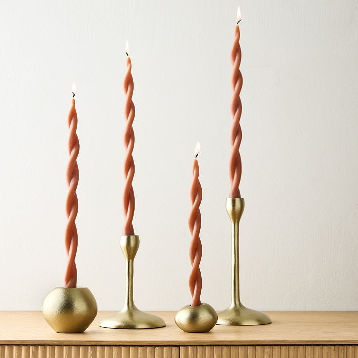 Double Twist Taper Candles 