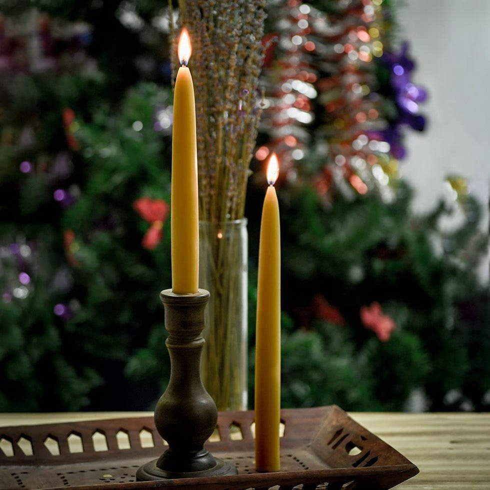 Natural Beeswax Taper Candles 