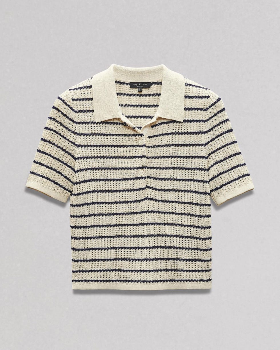 Viola striped cotton polo