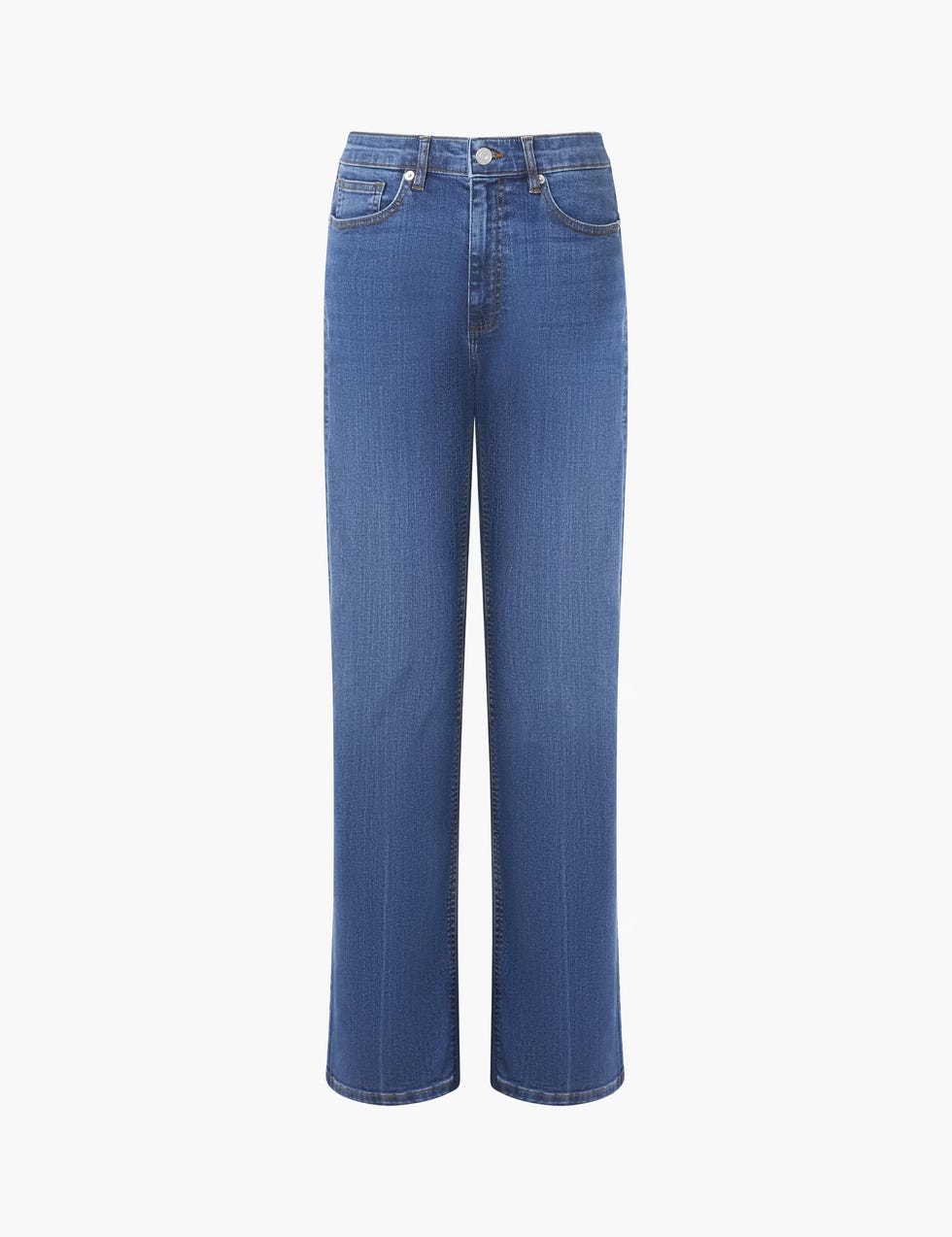 High-Waisted Straight-Leg Jeans
