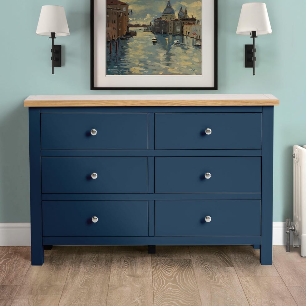 Farrow Navy Blue Large Chest of Drawers