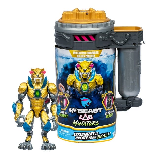 MrBeast Lab Mutators Golden Panther Action Figure